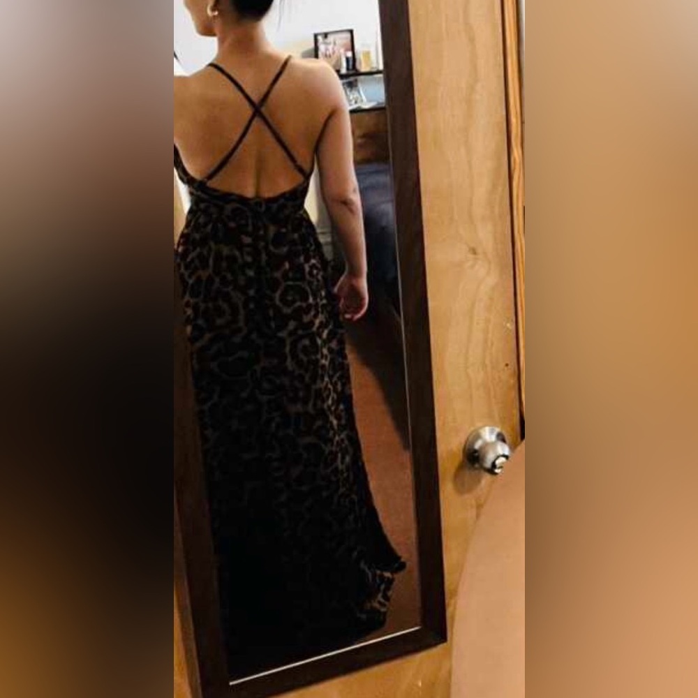Luxe Leopard Print Criss Cross Cami Maxi Dress - Picture 6 of 7
